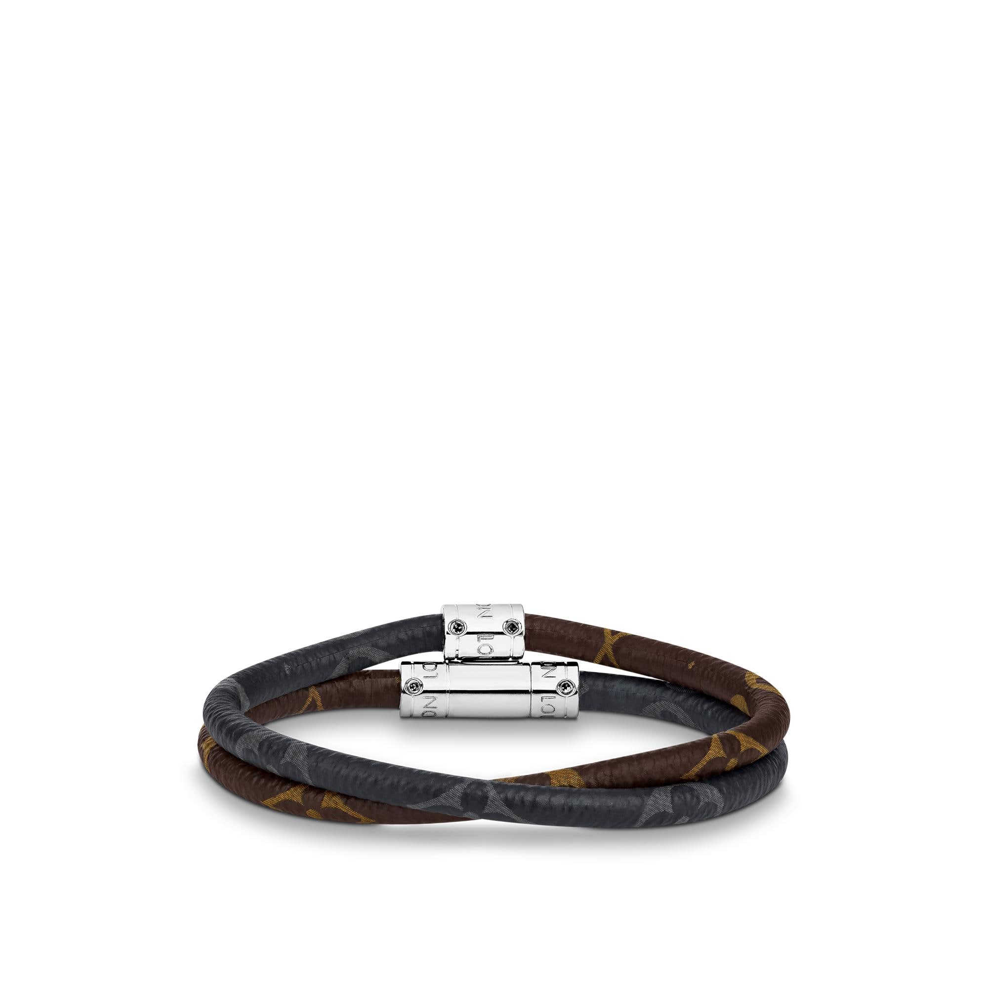 Louis vuitton bracelet on sale mens leather